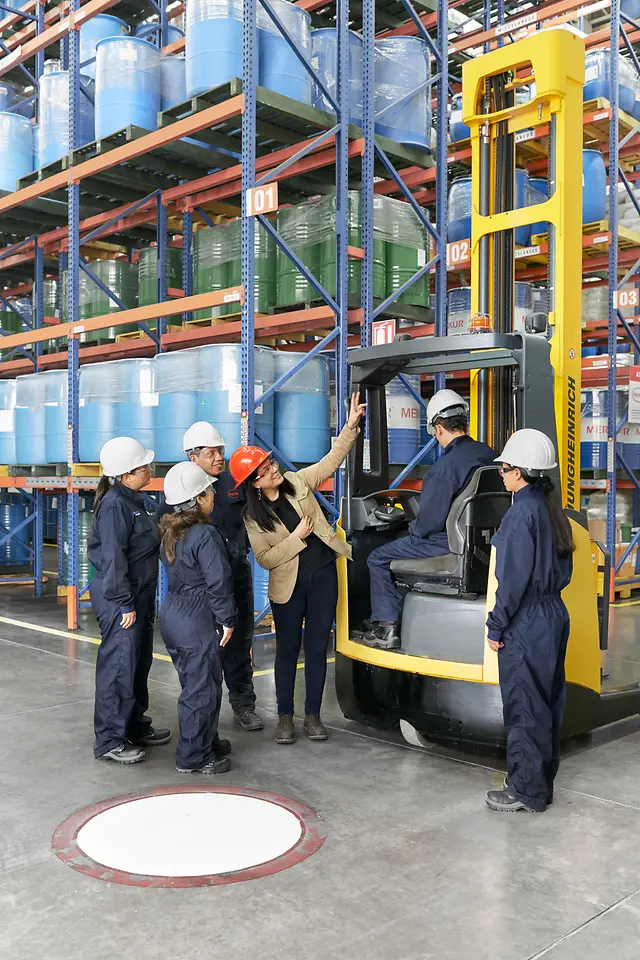 Employees in warehouse